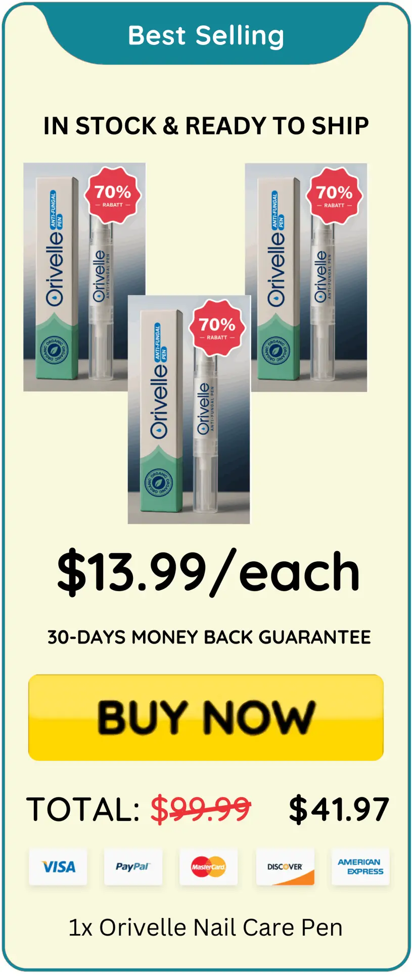 Orvelle Nail Fungus Pen offer price – Orvelle