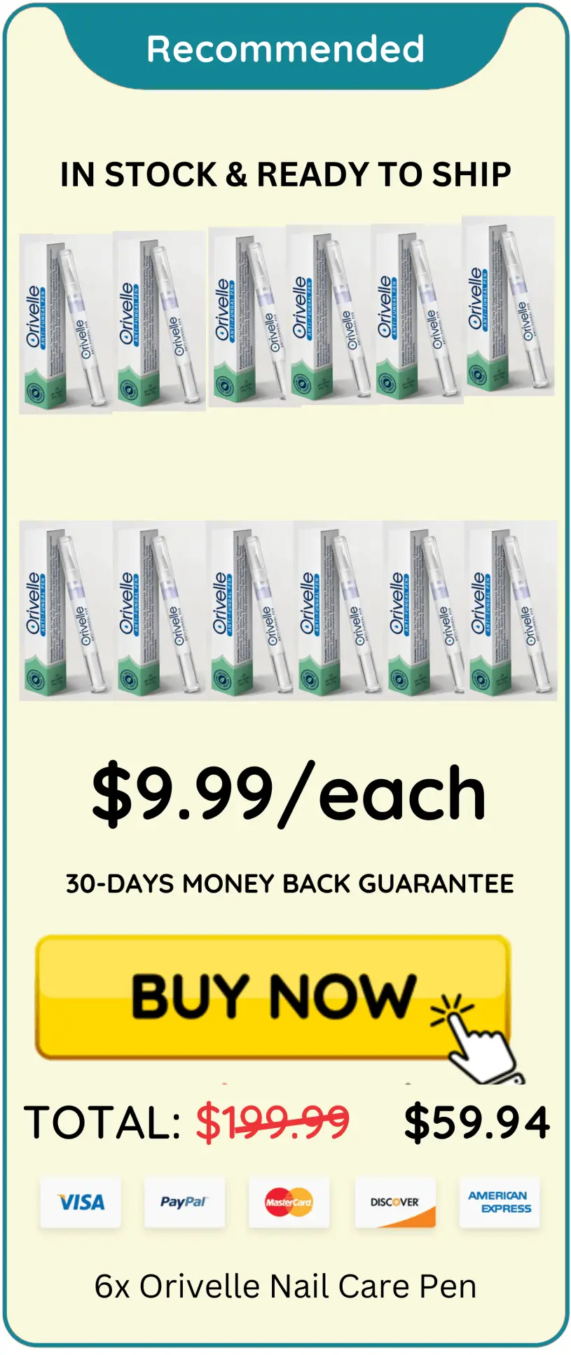 Orvelle Nail Fungus Pen offer package price – Orvelle
